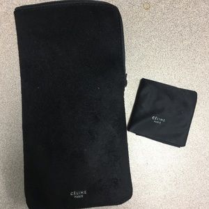 Never used Celine sunglasses case with cloth